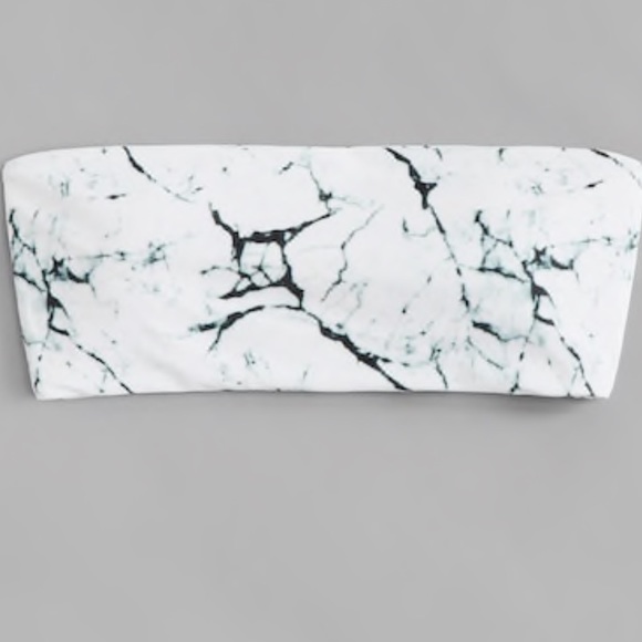 🆕 Marble Print Beach Bandeau Top - Picture 4 of 5